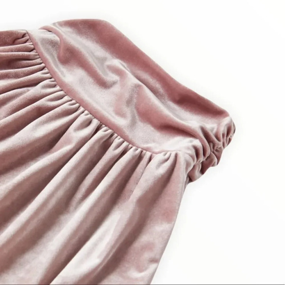 ZARA Kids | Pink | RUFFLED VELVET SKIRT - Picture 4 of 6
